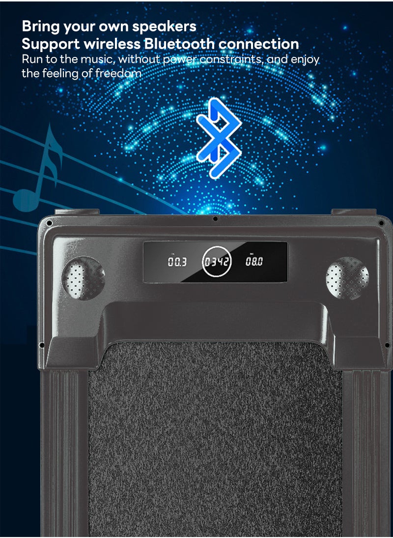 ETG - 2.0HP 1-8km/h Small Home Walk-Behind Treadmill with Bluetooth Connection, Foldable, Multi-Functional, Silent, Suitable for Home Indoor Gym Use - Image 1