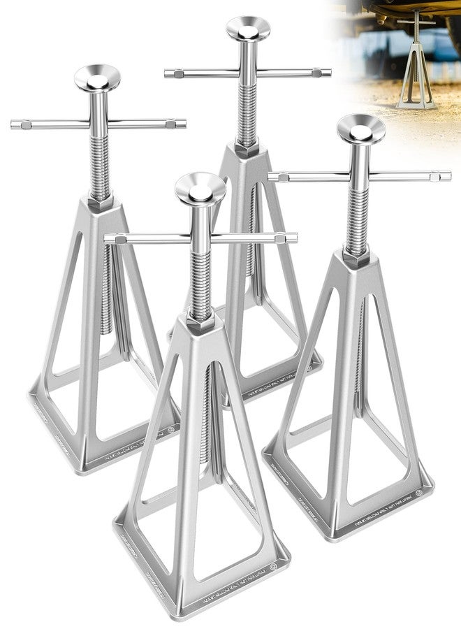PAULINN RV Stabilizer Jacks 4 Pack, Heavy Duty Aluminum Jack Stands for Travel Trailer Camper, Single Screw Jack Support up to 6000 Lbs, Adjustable from 11 inch to 17 inch - Image 1