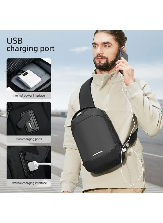 Mobcos Mobcos Side Bag Small Black 7999 Mobcos Side Bag Small Black 7999 Waterproof Anti-Theft Laptop Backpack with USB Charging Port – Slim Oxford Travel & Business Backpack for Men & Women, iPad & Laptop Compartment, Multi-Pocket Organizer Daypack  | Best Price UAE