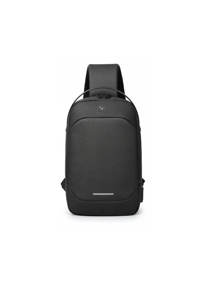 Mobcos Mobcos Side Bag Small Black 7999 Waterproof Anti-Theft Laptop Backpack with USB Charging Port – Slim Oxford Travel & Business Backpack for Men & Women, iPad & Laptop Compartment, Multi-Pocket Organizer Daypack