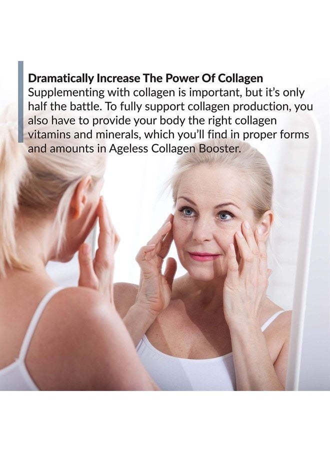 BioTrust Ageless Collagen Booster, Powerfully Support Beauty from Within, Plant-Based Collagen Builder, Glowing Skin, Gorgeous Hair, Beautiful Nails, Healthy Joints, 60 Capsules (30 Servings)  - Image 2