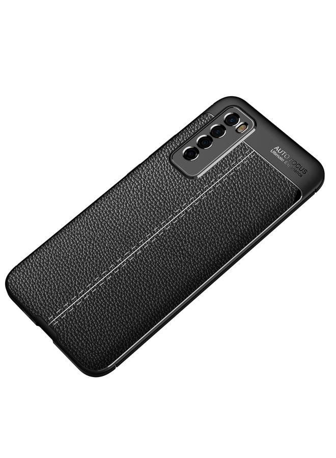 اس-توب جراب لهاتف Huawei Nova 7 مصنوع من مادة TPU الليتشي المقاومة للصدمات - Image 2