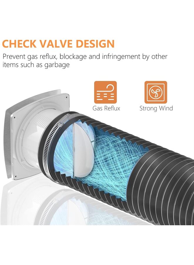 يُسلِّم مروحة شفط للمطبخ / مروحة شفط مثبتة على الحائط / مروحة شفط للحمام، مزودة بصمام عدم رجوع، مناسبة للتركيب على السقف والجدار. - Image 3