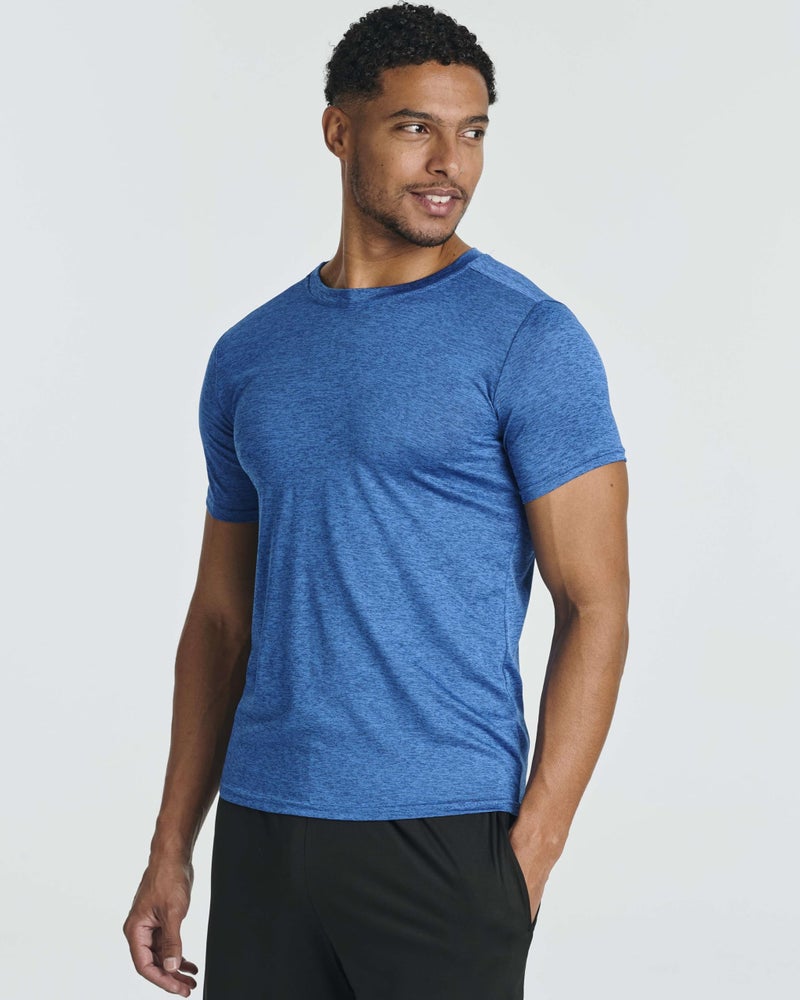 REALESSENTIALS 5 Pack Men’s Active Quick Dri Dry Fit Crew Neck T Shirts Athletic Running Gym Workout Short Sleeve Tee Tops Camisas para Hombres Summer - Image 2