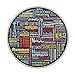 eeBoo 500 Piece Puzzle 100 Great Words Jigsaw Puzzle for Adults Circular with 23 Diameter Made with Recycled Board VegetableBased Ink - Image 4