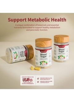 SNAP SUPPLEMENTS مزيج سكر الدم مع البربرين والقرفة و22 مكونًا نشطًا، مكمل غذائي - 60 كبسولة  - Image 4