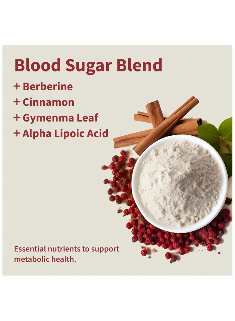 SNAP SUPPLEMENTS مزيج سكر الدم مع البربرين والقرفة و22 مكونًا نشطًا، مكمل غذائي - 60 كبسولة - Image 2