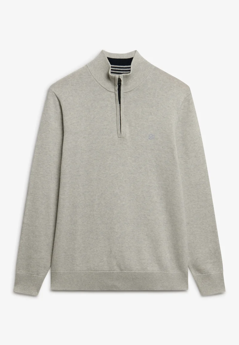 Essentials Cotton Half Zip Jumper
