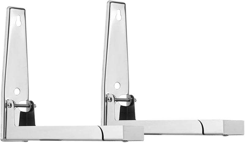 Sturdy Foldable Steel Microwave Oven Wall Mount Bracket Rack Shelf - Image 2