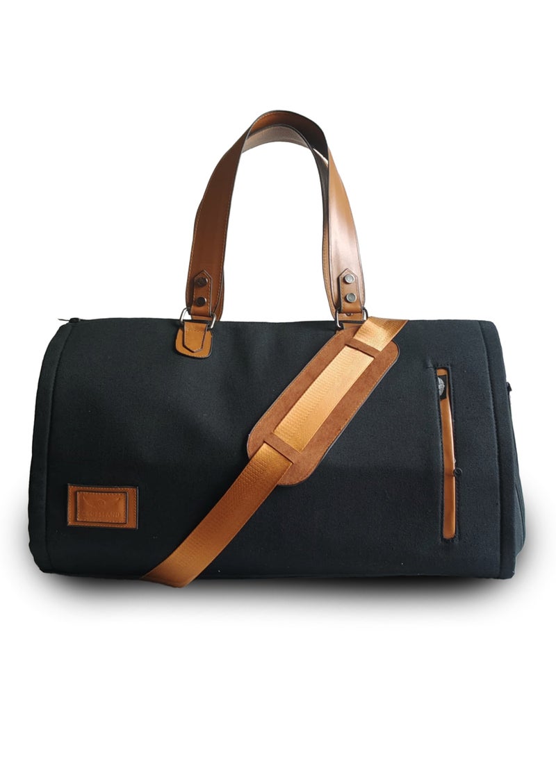 Crossland CROSSLAND Multifunctional Convertible Garment Duffel Bag Suit Storage Bag With Shoe Pouch Large Capacity Carry On Luggage For Travel -Black  - Image 1
