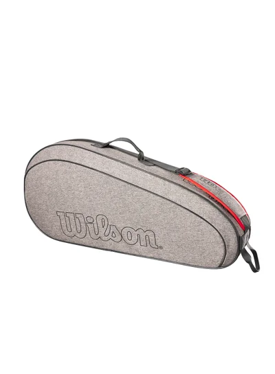 Wilson Team Tennis Bag, Adults, Grey, Holds up to 3 Rackets
