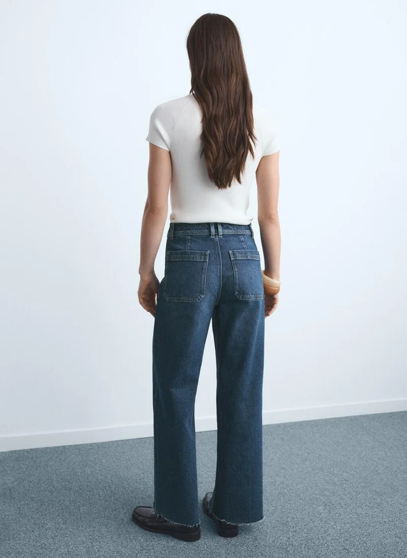 MANGO Catherin culotte high-rise jeans