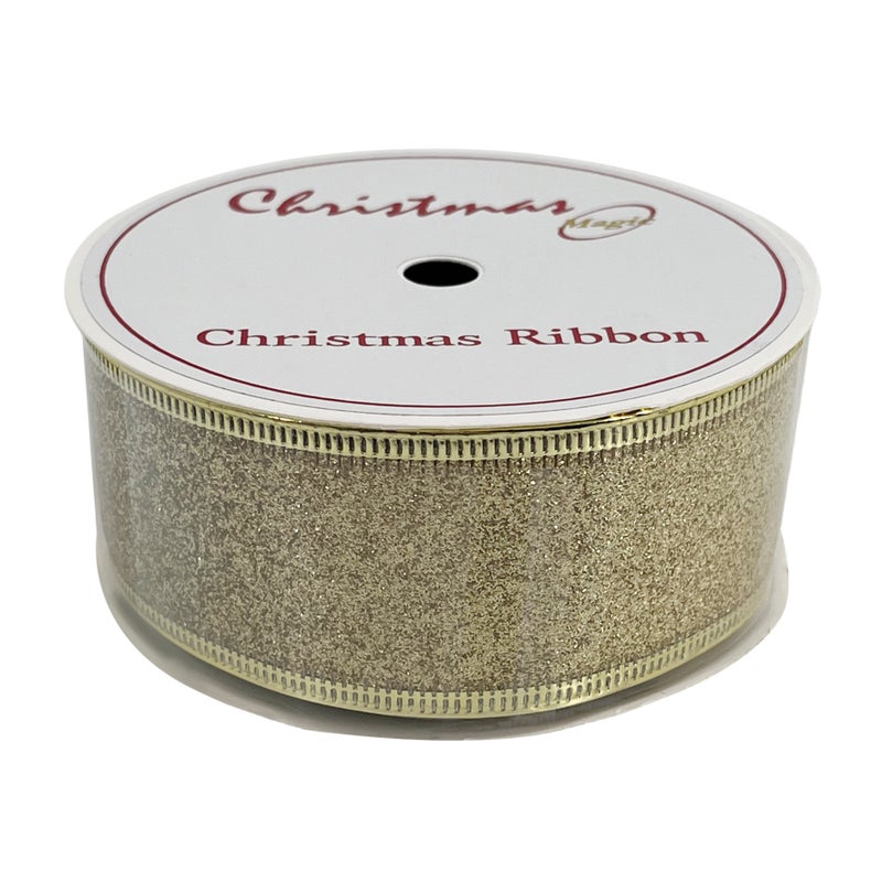 CHRISTMAS MAGIC شريط عيد الميلاد الذهبي 3.8 سم × 10 ياردة - Image 3