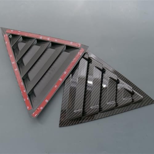 ZiWen Sport Style Gloss Black Carbon Fiber Print Quarter Window Scoops Louvers for Toyota Corolla Sedan 2014 2015 2016 2017 2018 (Carbon Fiber Style) - Image 5