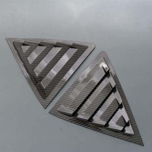 ZiWen Sport Style Gloss Black Carbon Fiber Print Quarter Window Scoops Louvers for Toyota Corolla Sedan 2014 2015 2016 2017 2018 (Carbon Fiber Style) - Image 4