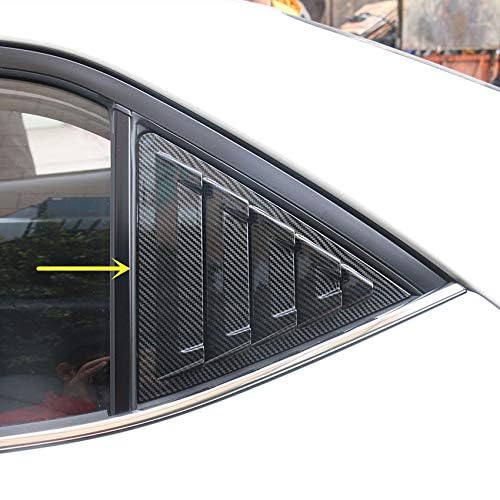 ZiWen Sport Style Gloss Black Carbon Fiber Print Quarter Window Scoops Louvers for Toyota Corolla Sedan 2014 2015 2016 2017 2018 (Carbon Fiber Style) - Image 2