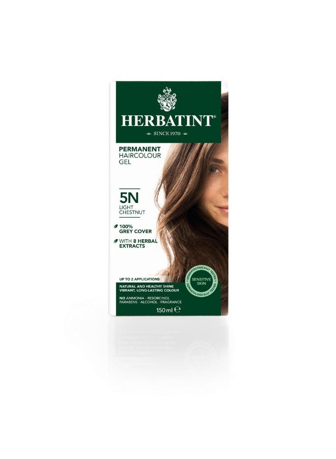 5N Light Chestnut Hair Colour Gel 150 mL