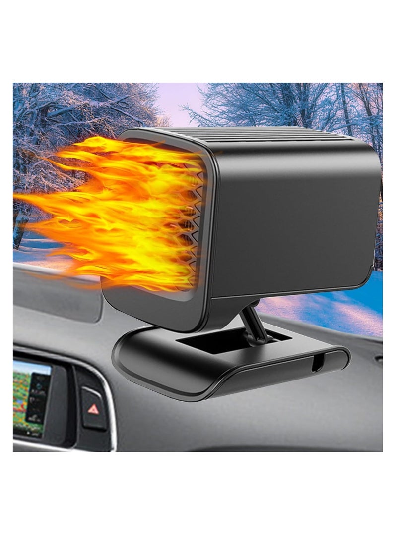 Generic Portable Car Heater 12V 150W - 2 in 1 Heating & Cooling Fan - Fast Heated Defrosting & Defogging for Windshield - Plug into ette Lighter - Compact Design for Car & Truck (Black)  - Image 1