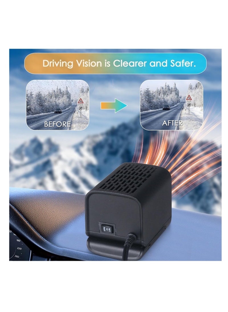 Generic Portable Car Heater 12V 150W - 2 in 1 Heating & Cooling Fan - Fast Heated Defrosting & Defogging for Windshield - Plug into ette Lighter - Compact Design for Car & Truck (Black)  - Image 2