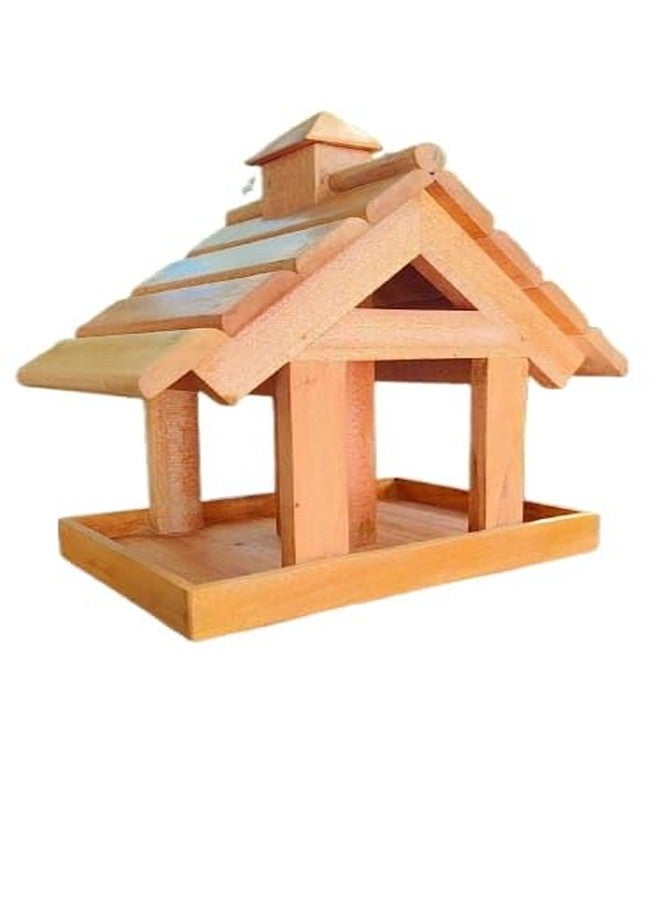 MATHA Industries mahagani Wood Hanging Bird House & Feeder for Gardens. - Image 2