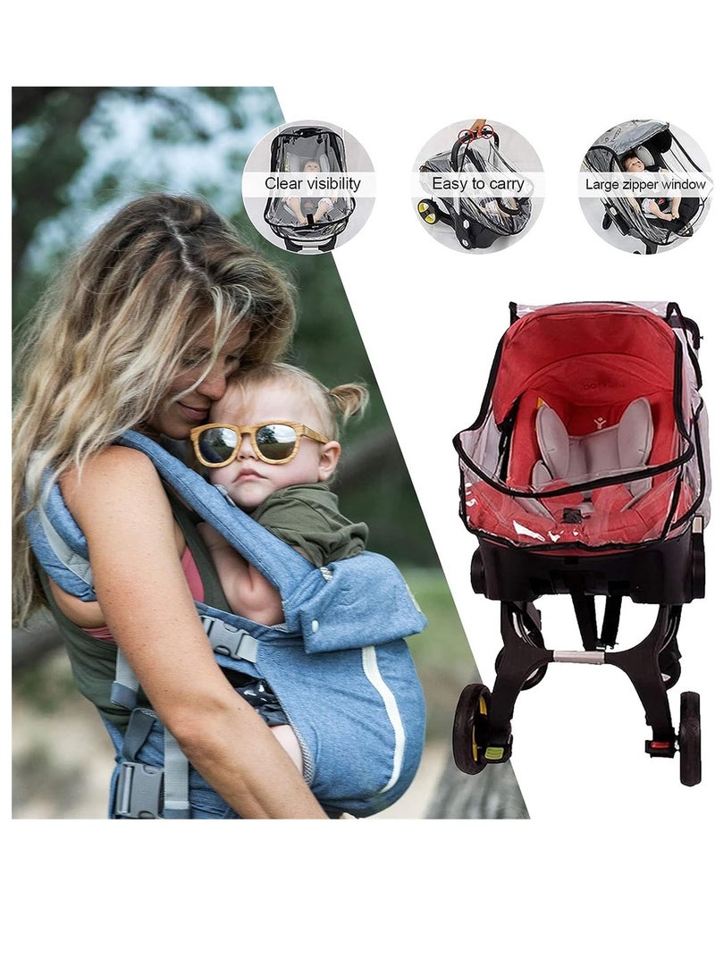 Excefore Baby Car Seat Stroller Rain Cover Car Seat Weather Shield Waterproof Stroller Weather Shield with Easy Access Zipper Baby Carrier Cover Rain Shield Car Seat Accessory - Image 4