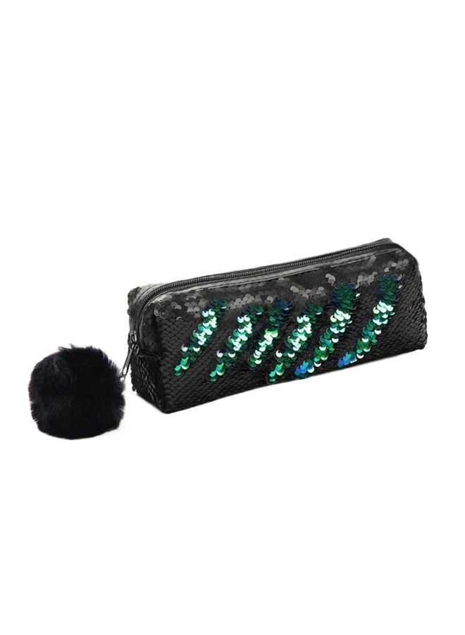 NIBEMINENT Reversible Sequin Pencil Case Black