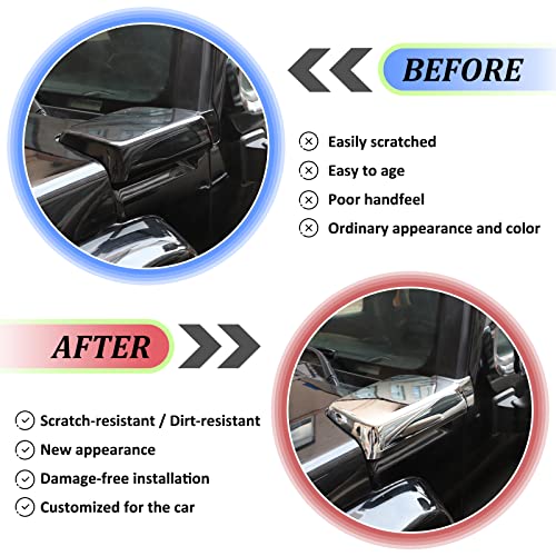 Qiosreui Hood Side Air Intake Vent Cover Compatible with Hummer H3 Accessories 2005-2009, Engine Hood Cover Trim, Front Bonnet Body Armor Outer Cowl Cover Side Corner Guards Moulding Bezel, ABS (Chrome) - Image 3