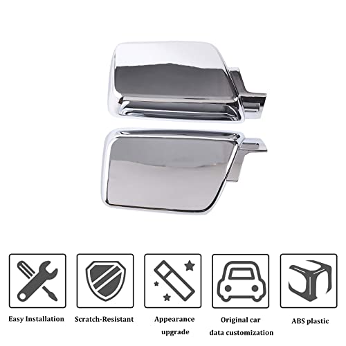 Qiosreui Hood Side Air Intake Vent Cover Compatible with Hummer H3 Accessories 2005-2009, Engine Hood Cover Trim, Front Bonnet Body Armor Outer Cowl Cover Side Corner Guards Moulding Bezel, ABS (Chrome) - Image 2