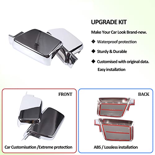 Qiosreui Hood Side Air Intake Vent Cover Compatible with Hummer H3 Accessories 2005-2009, Engine Hood Cover Trim, Front Bonnet Body Armor Outer Cowl Cover Side Corner Guards Moulding Bezel, ABS (Chrome) - Image 4