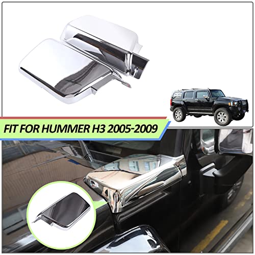 Qiosreui Hood Side Air Intake Vent Cover Compatible with Hummer H3 Accessories 2005-2009, Engine Hood Cover Trim, Front Bonnet Body Armor Outer Cowl Cover Side Corner Guards Moulding Bezel, ABS (Chrome) - Image 5