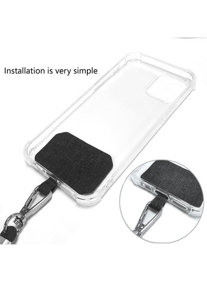 VIUAUAX Universal Cell Phone Strap (2 Pack), Crossbody Phone Lanyards for Neck Adjustable Wrist Straps as Phone Grip Compatible with most Phone Cases,Black and  light grey - Image 2