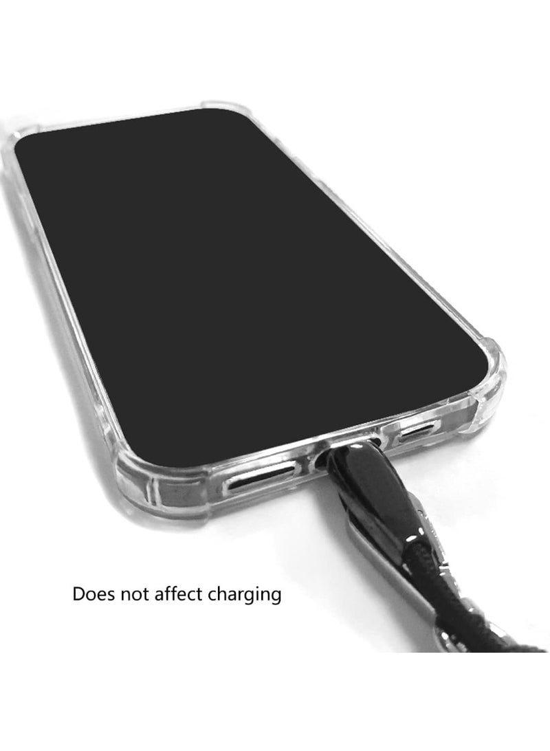 VIUAUAX Universal Cell Phone Strap (2 Pack), Crossbody Phone Lanyards for Neck Adjustable Wrist Straps as Phone Grip Compatible with most Phone Cases,Black and  light grey - Image 4