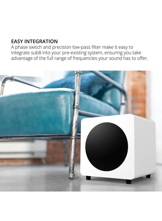 Kanto SUB8 8-inch Sealed Powered Subwoofer (Matte Black) - Image 5