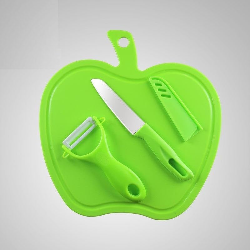 SHOPHOUSSES STREET Fruit Knife Sets Paring Knives Chopping Boards Fruits Peeler Suits Kitchen Cooking Vegetable Ceramic Knife Tools Multicolor 4 in 1 4 in 1 - Image 1