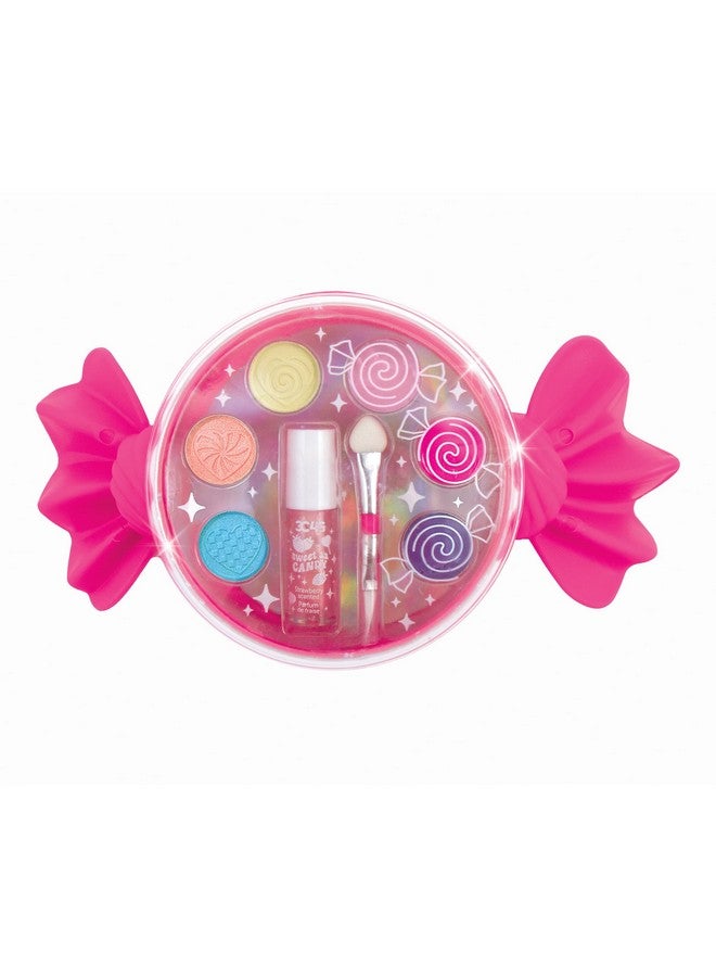 3C4G: Sugar Style Cosmetic Set - 9pcs, 4 Colors of Scented Lip Gloss & Eyeshadow Held in a Candy Shaped Container, Makeup Girls & Kids Ages 8+ - Image 2