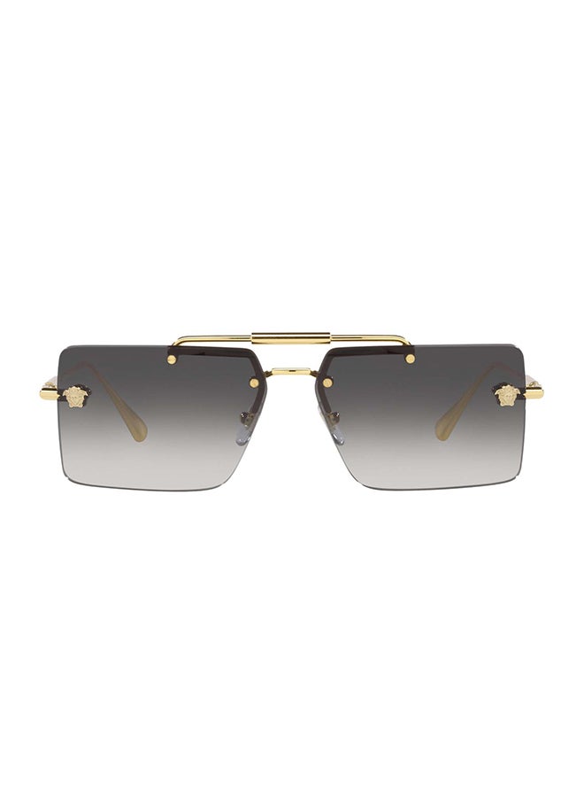 VERSACE Women VE2245 10028G Rimless Rectangular Sunglasses - Lens Size: 60 mm - Image 1
