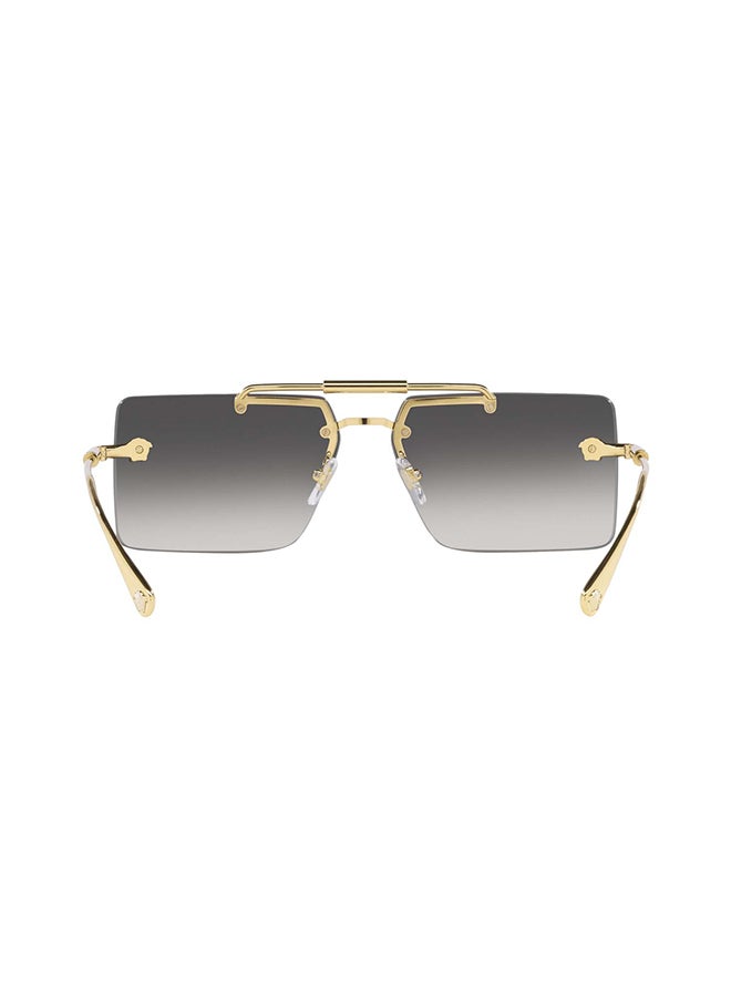 VERSACE Women VE2245 10028G Rimless Rectangular Sunglasses - Lens Size: 60 mm - Image 4