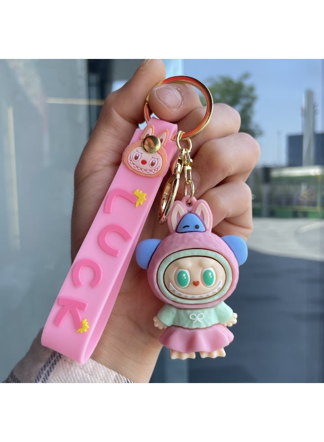 NIBEMINENT LABUBU Keychains, Cute Figurines, Student Schoolbag Pendants And Gifts 