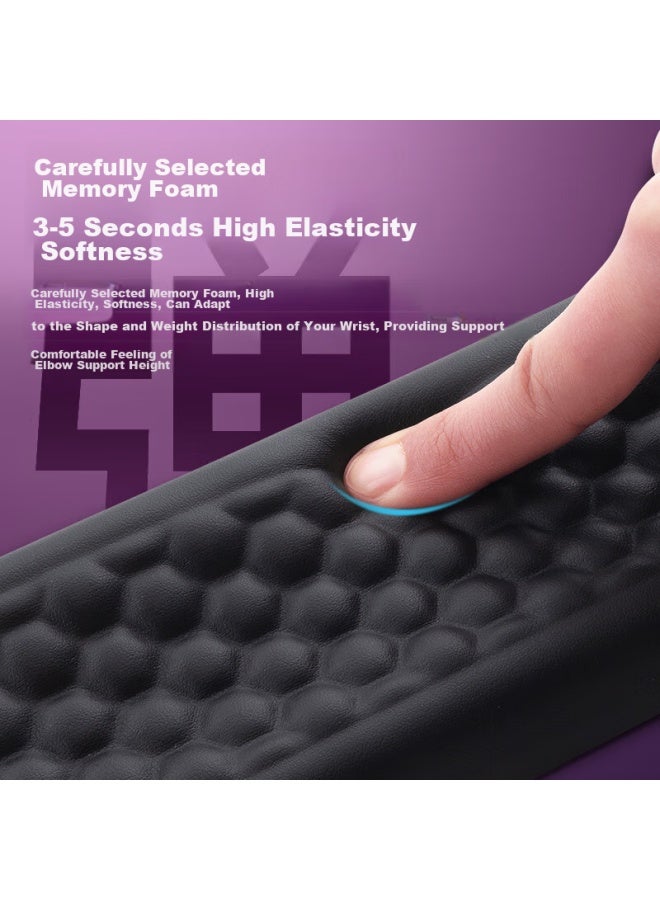 Womt Wumei Keyboard Wrist Rest, Leather Memory Foam Wrist Pad, Laptop Wrist Support, Office Gaming Home Writing Mouse Pad For Men And Women, Desktop Wrist Guard - Image 2