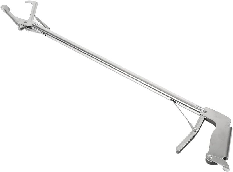 Aquarium Tweezers 30in Long Reach Tongs for Fish Tank Cleaning, Crab and Seafood Handling, Stainless Steel Construction (Bend Clip) - Image 3