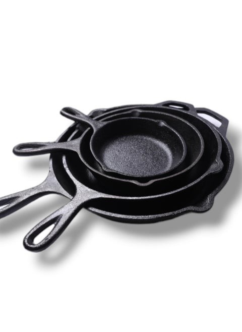 Cast iron frying pan set(15-20-26-30)