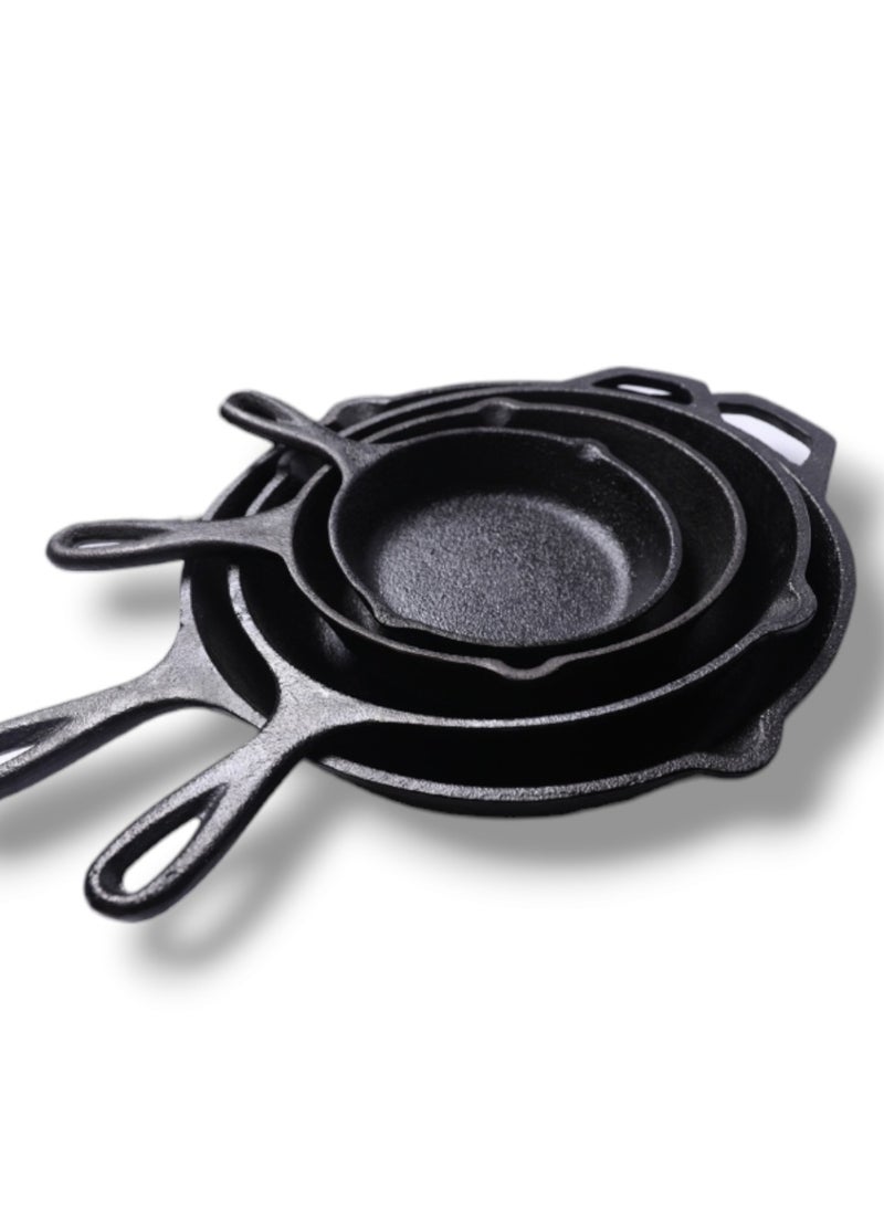 AMAR Cast iron frying pan set(15-20-26-30)  - Image 1