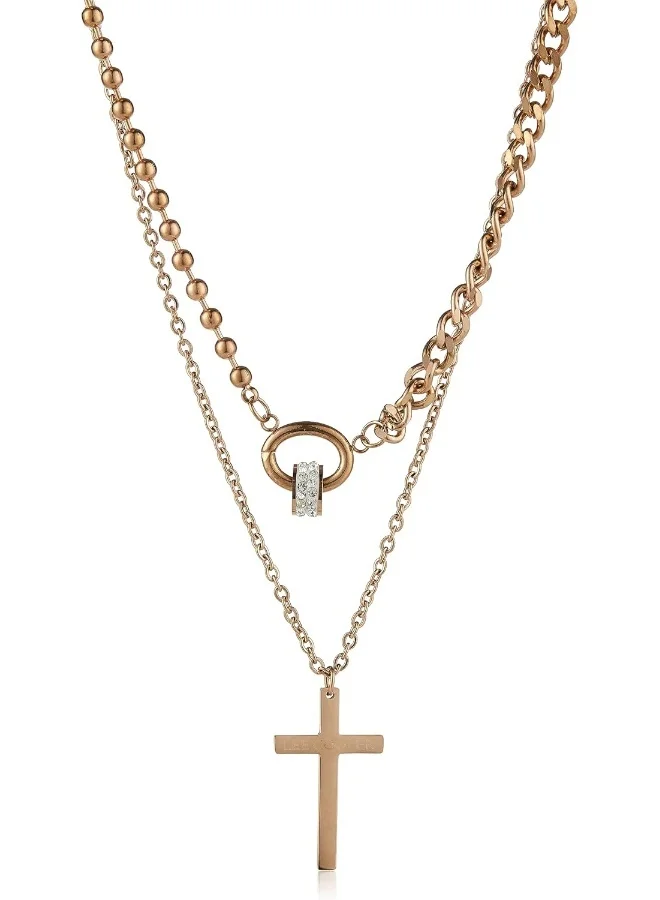 Lee Cooper LEE COOPER Women's Stainless Steel Rose Gold Necklace