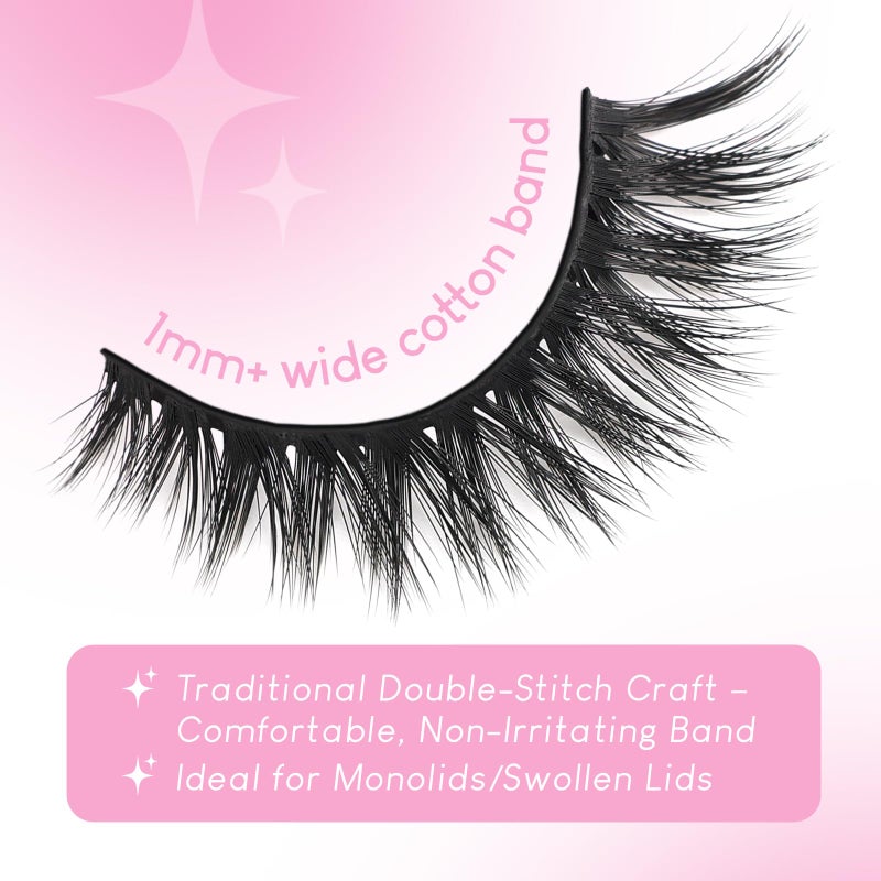 Azenlo False Eyelashes 20 Pairs Wispy Lashes Faux Mink Lashes 14mm 3D Fluffy Cat Eye Lashes ï¼ˆstyle 20-061) - Image 3