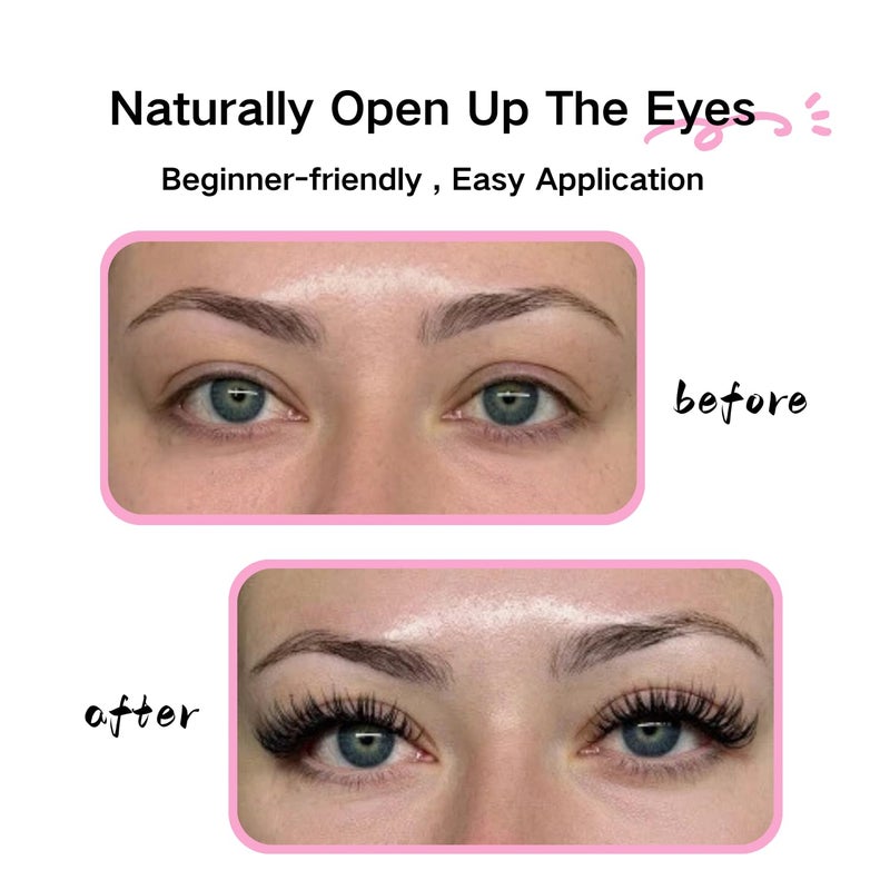 Azenlo False Eyelashes 20 Pairs Wispy Lashes Faux Mink Lashes 14mm 3D Fluffy Cat Eye Lashes ï¼ˆstyle 20-061) - Image 4