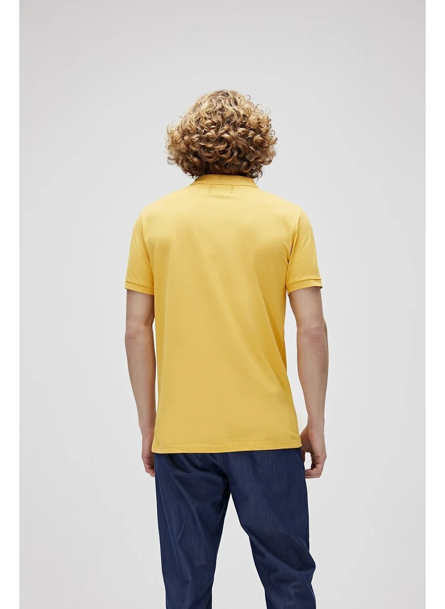 Bad Bear Men's Mustard Polo Neck T-Shirt Stark Polo Os