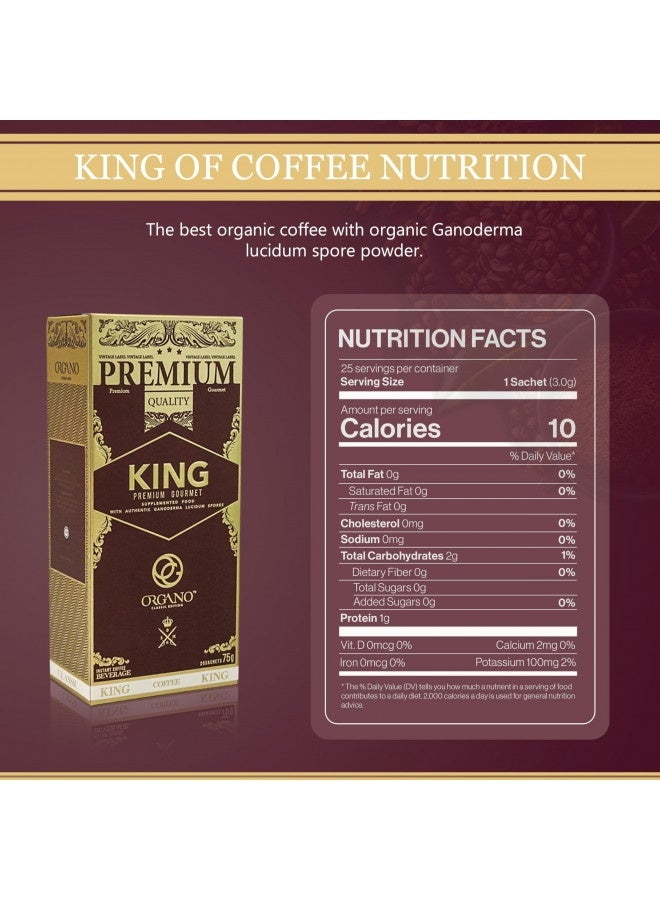 ORGANO Organo Gold King Of Coffee Organic Premium Ganoderma Lucidum U.S.A. Packaging (1 Box) - Image 3