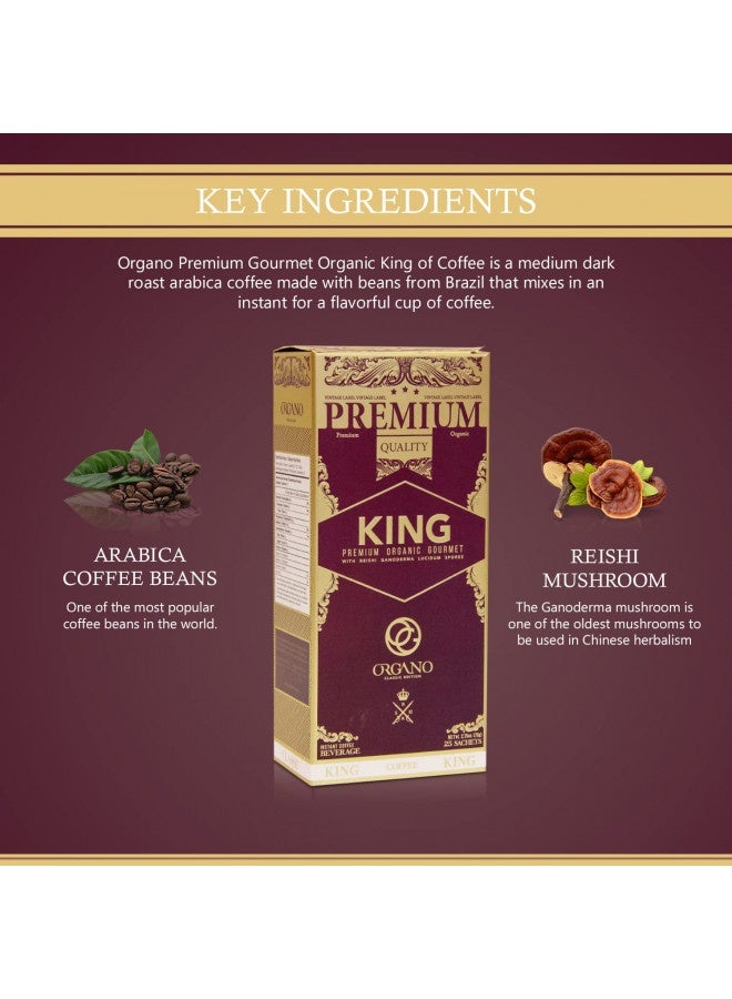 ORGANO Organo Gold King Of Coffee Organic Premium Ganoderma Lucidum U.S.A. Packaging (1 Box) - Image 2
