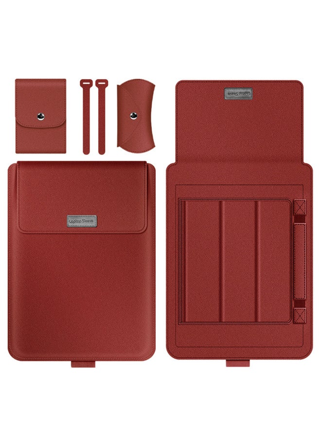 Suitable For Apple MacBook13 Laptop Bag 15.6 Lenovo Xiaoxin Four-piece Bracket Inner Bag-Color:Red-Applicable Model:16/17 Inch Universal (with Medium Package)