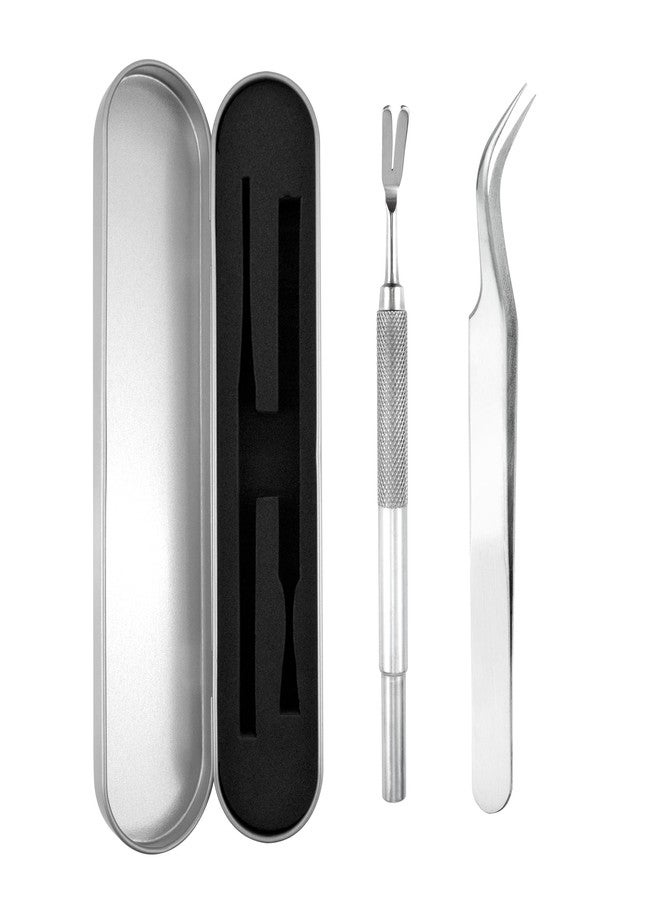 Quacc 2 PCS Tick Removal Tool Kit for Dogs Cats Humans Stainless Steel Tick Remover Tweezers with Storage Box - Image 1
